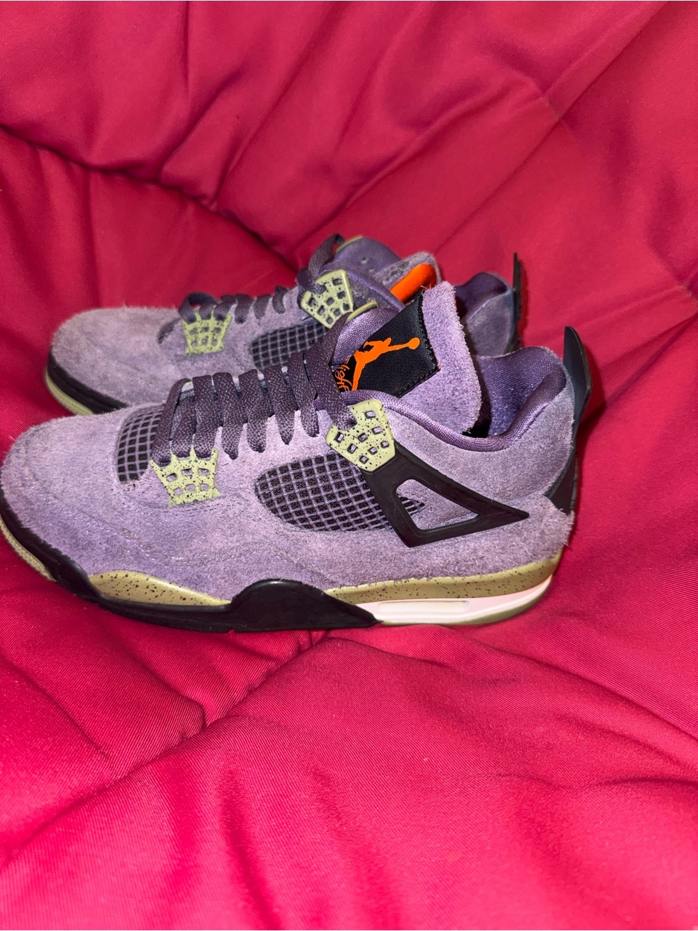Nike Purple Suede Retro Basketball Sneakers with Black & Olive Accents